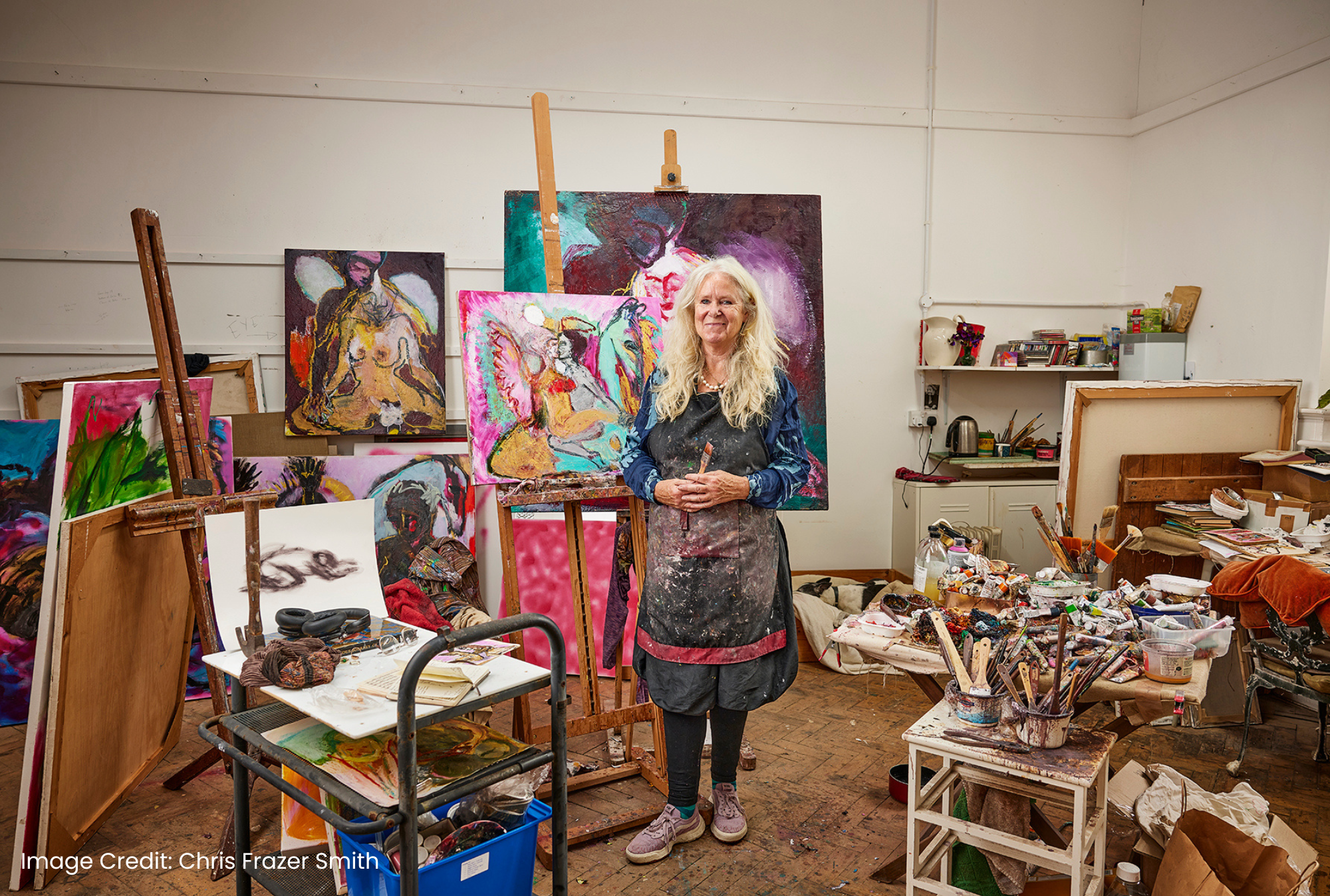 Kate Walters in studio: Image credit Chris Frazer Smith